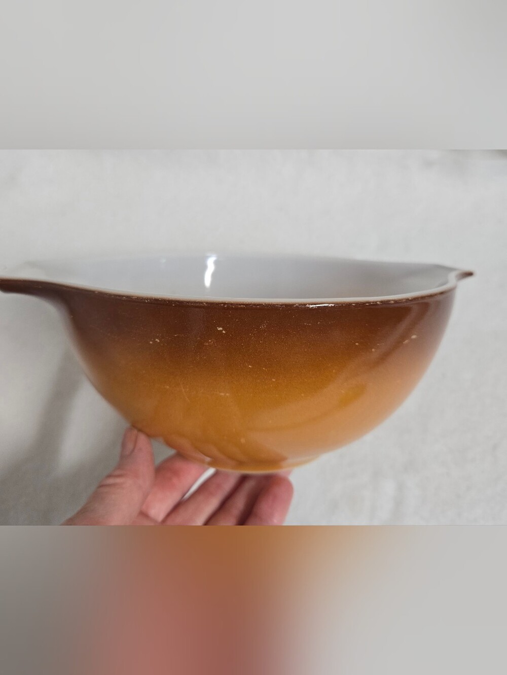 Vintage Pyrex #442 Mixing Nesting Bowl Brown Ombre 1½ Qt. Nice No Chips Retro